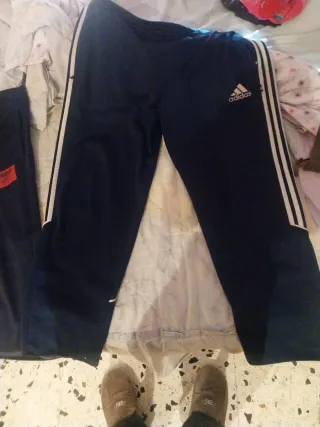 Pantalón chándal Adidas azul 3/4
