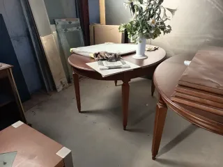 Mesas de centro madera y cristal.