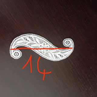 N.7 Applicazioni pizzo(cotone) bianco