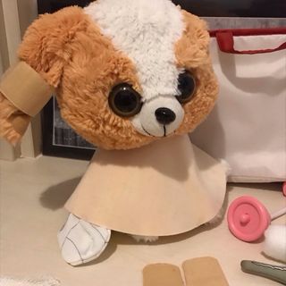 Maletín veterinario y peluche perro