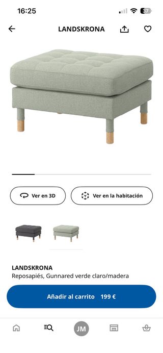 Sofá Chaiselongue Ikea Landskrona Gris