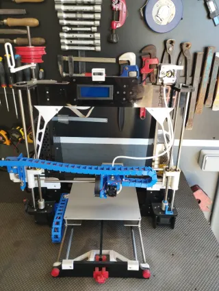 Impresora 3D Anet A8 Azul y Blanca