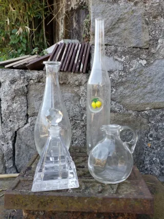 4 Bottiglia liquore Vintage Vetro