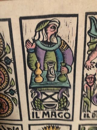 Quadro Tarocchi Legno Multicolore