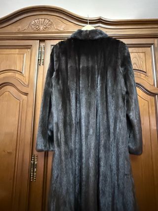 Abrigo de piel marrón talla 46 Largo auténtico