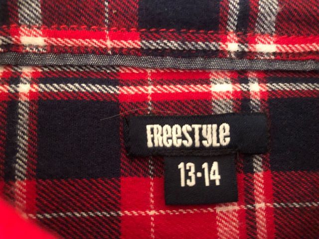 Camisa Freestyle cuadros rojo y azul Talla 13-14