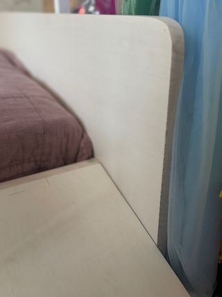 Cama Montessori Blanca Rampa librería con colchón