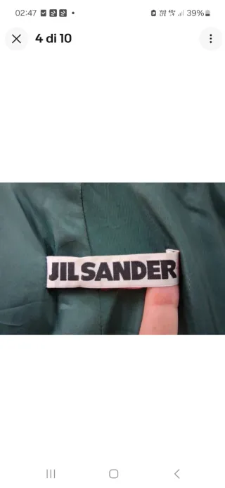 Cappotto Jil Sander Donna Verde Lana taglia 3xl