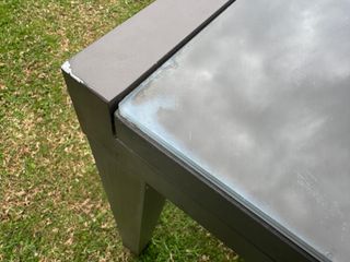 Mesa de Jardín Extensible Cristal y Metal