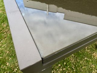 Mesa de Jardín Extensible Cristal y Metal