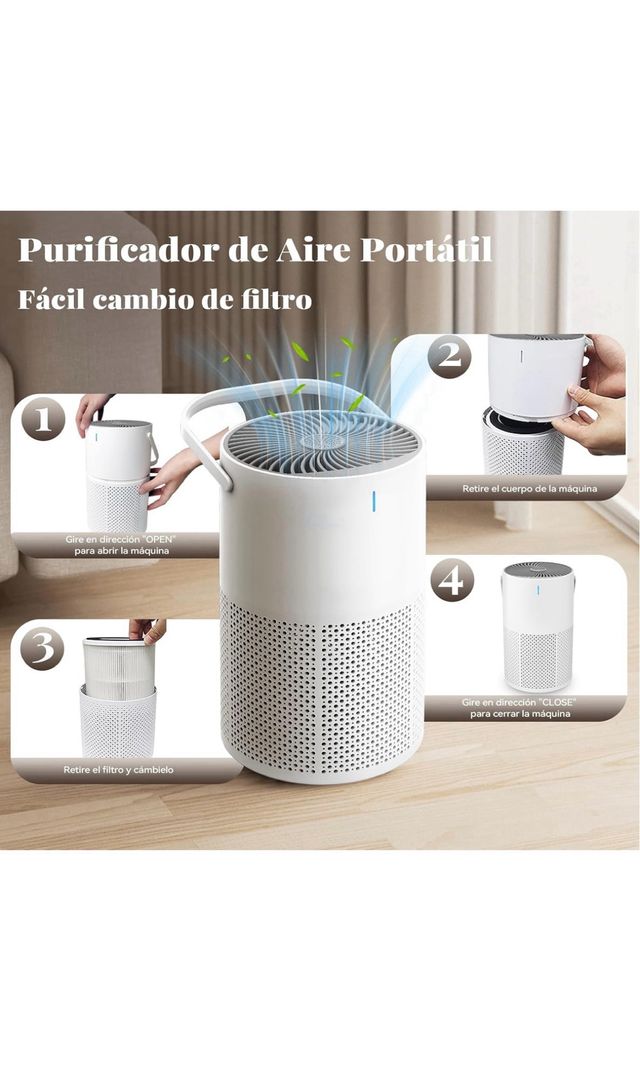 Purificador Aire HEPA H13 Alergias