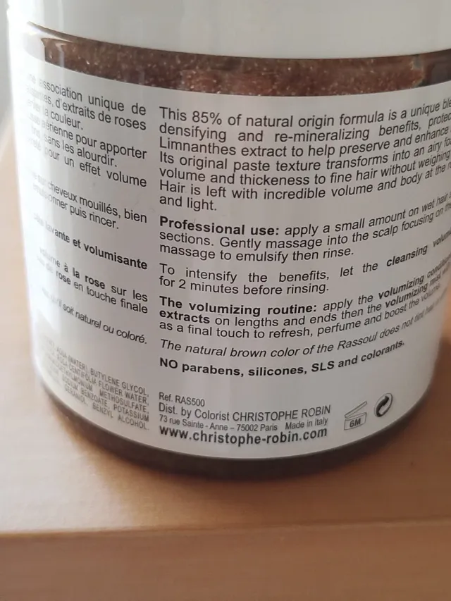 Christophe Robin Pâte Lavante Volumisante