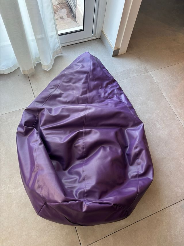 Puf Morado de polipiel 
