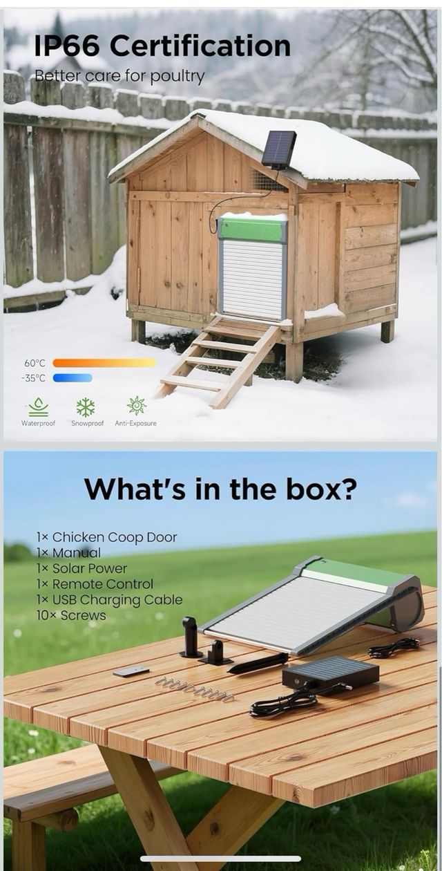 Puerta Automática Gallinero Solar Grande