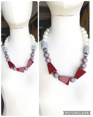 Collana Max Mara perle e pietre