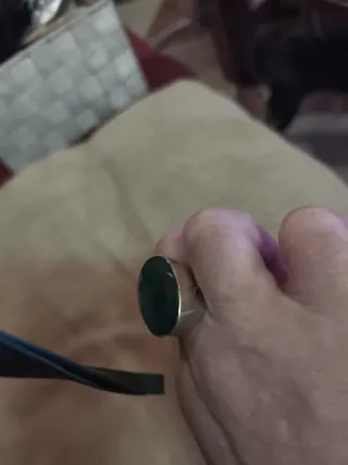 Anillo Plata Ley Esmeralda Natural medida 18,5