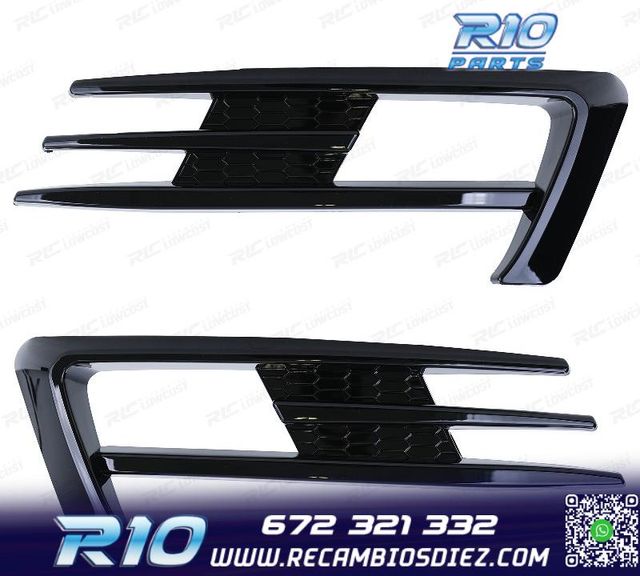 REJILLAS NIEBLA VOLKSWAGEN VW GOLF 7 12-17 LOOK  GTI NEGRO