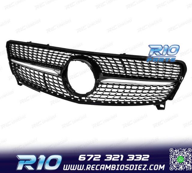 PARRILLA MERCEDES CLASE A W176 16-18 LOOK DIAMOND NEGRO CROM