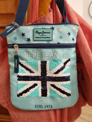 Bolso Pepe Jeans Union Jack Lentejuelas