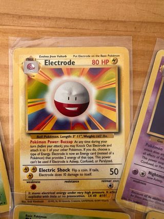 Carte Pokémon inglesi Vintage BaseSet - rare/holo