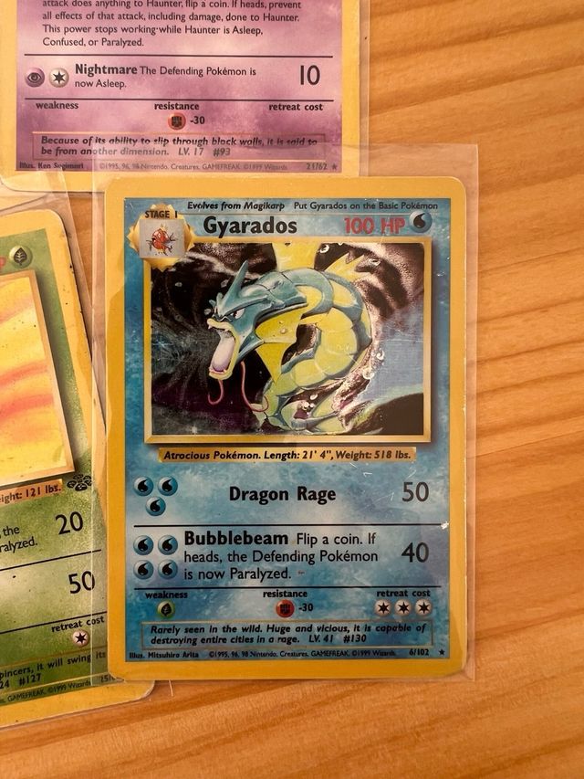 Carte Pokémon inglesi Vintage BaseSet - rare/holo