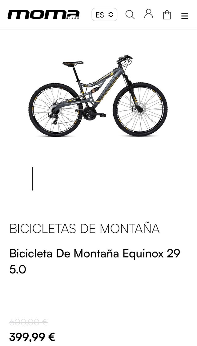 Bicicleta MOMA 29 Equino de segunda mano por 200 EUR en Santa