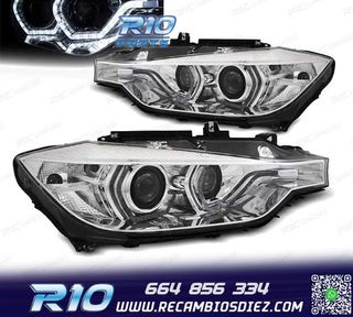 FAROS BMW F30 F31 LCI 15-18 LUZ DIURNA LED DRL CROMADOS