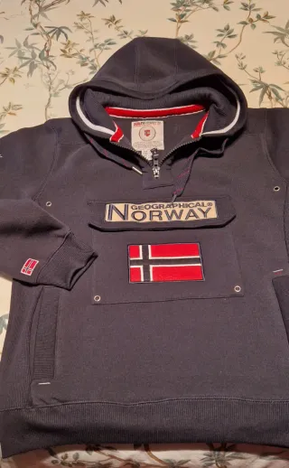 Sudadera Geographical Norway Azul Talla L