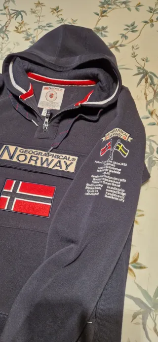 Sudadera Geographical Norway Azul Talla L