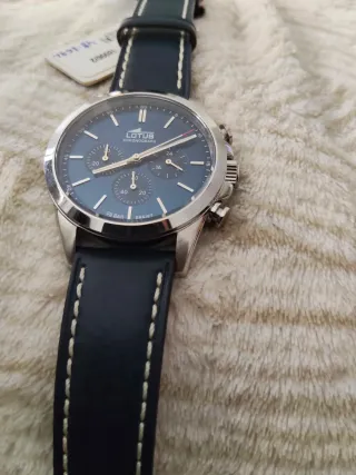 Reloj Lotus Caballero Cronógrafo Azul/Plata