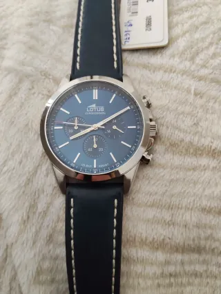 Reloj Lotus Caballero Cronógrafo Azul/Plata
