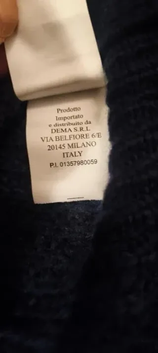 Cardigan Blu con Cintura Vintage Taglia Unica