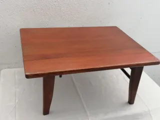 Mesita auxiliar plegable madera y metal