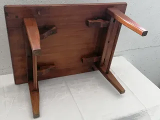 Mesita auxiliar plegable madera y metal