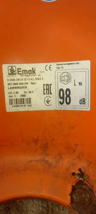 Scocca trattorino tagliaerba arancione