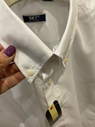 Camicia SKY bianca maniche corte taglia L (41/42)