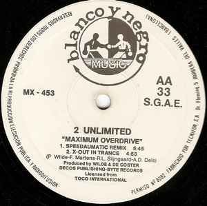 Vinilo 2 Unlimited - Maximum Overdrive
