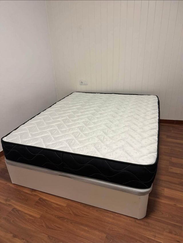 CANAPÉ 135x190 BLANCO CON COLCHÓN – NUEVO