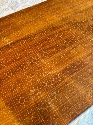 Mesa auxiliar antigua madera y metal