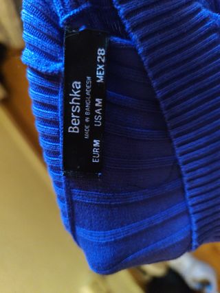 Jersey de cuello alto azul