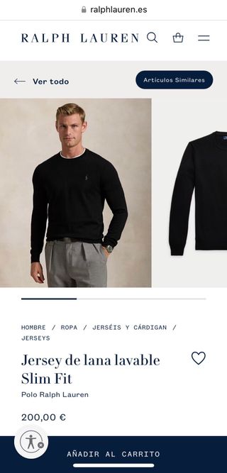 Jersey Polo Ralph Lauren Negro