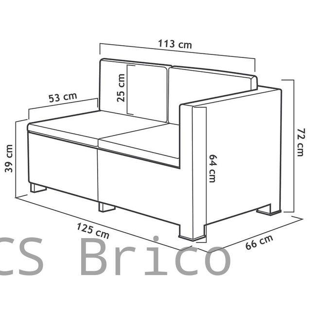 Muebles Jardín Oasis Grafito