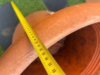 7 Tiestos Grandes de Plástico Marrón - Macetas