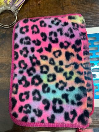 Manta de pinceles de leopardo multicolor