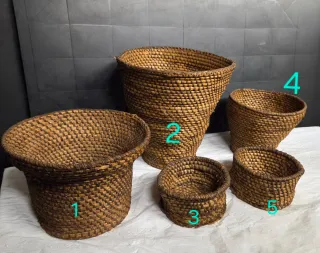 Cestos de paja antiguos