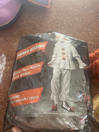 Disfraz Payaso Asesino Talla Única Halloween 