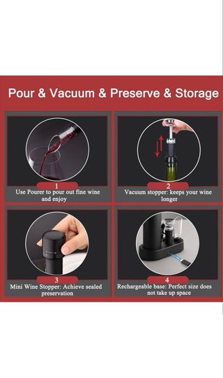 Set Sacacorchos Eléctrico Recargable 7 en 1