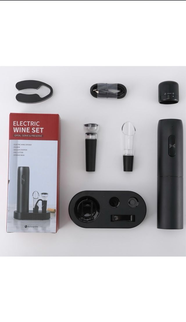Set Sacacorchos Eléctrico Recargable 7 en 1