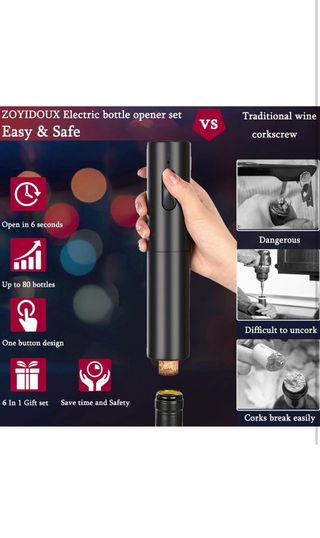 Set Sacacorchos Eléctrico Recargable 7 en 1