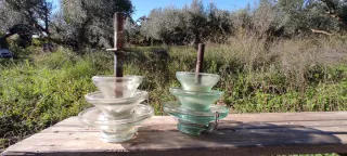 Jicara, Aisladores de vidrio para poste